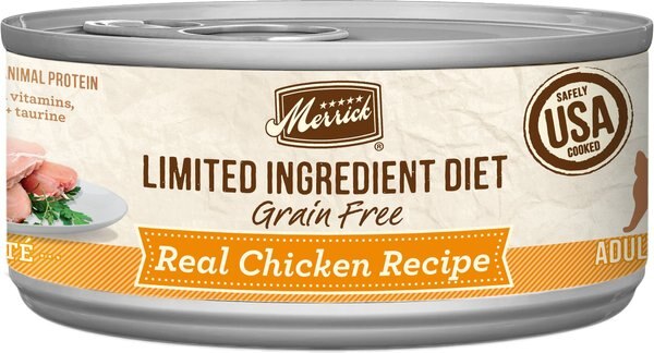 Merrick Limited Ingredient Diet Grain-Free Real Chicken Pate Recipe Canned Cat Food