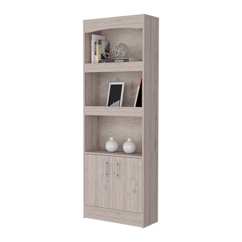 Durango Bookcase， Three Shelves， Double Door Cabinet