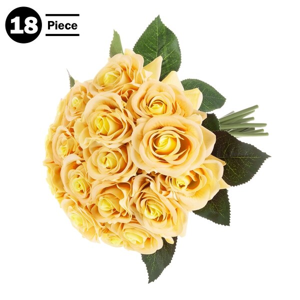 Pure Garden 18pcs Rose Artificial Flowers