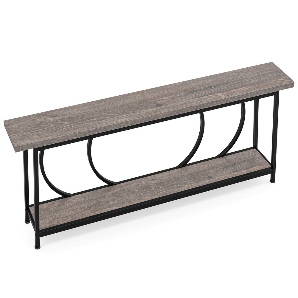 70.9 Inch Extra Long Narrow Sofa Console Table with Metal Frame for Entryway Living Room