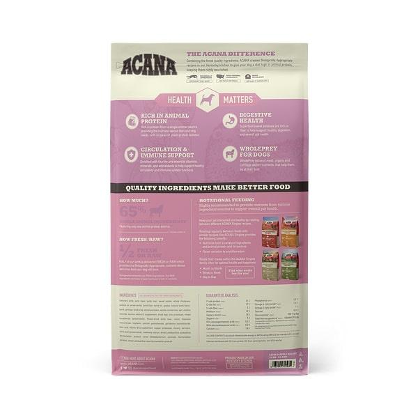 ACANA Singles Lamb and Apple Recipe Grain Free Dry Dog Food