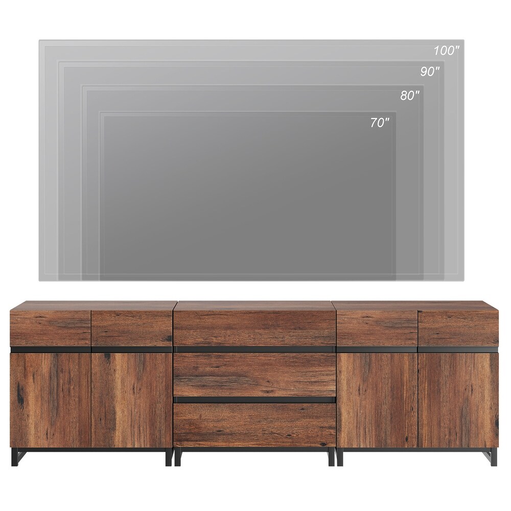 WAMPAT Modern TV Stand for TVs up to 100 inch