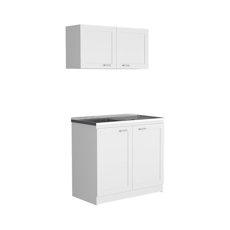 DEPOT E-SHOP Agate Cabinet， Two Parts Set， White