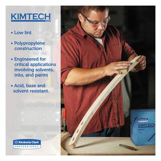 Kimtech Oil Grease and Ink Cloths Quarter-Fold 12-12 in. x 12 in. Blue 66Box 8 BoxesCarton KCC33560