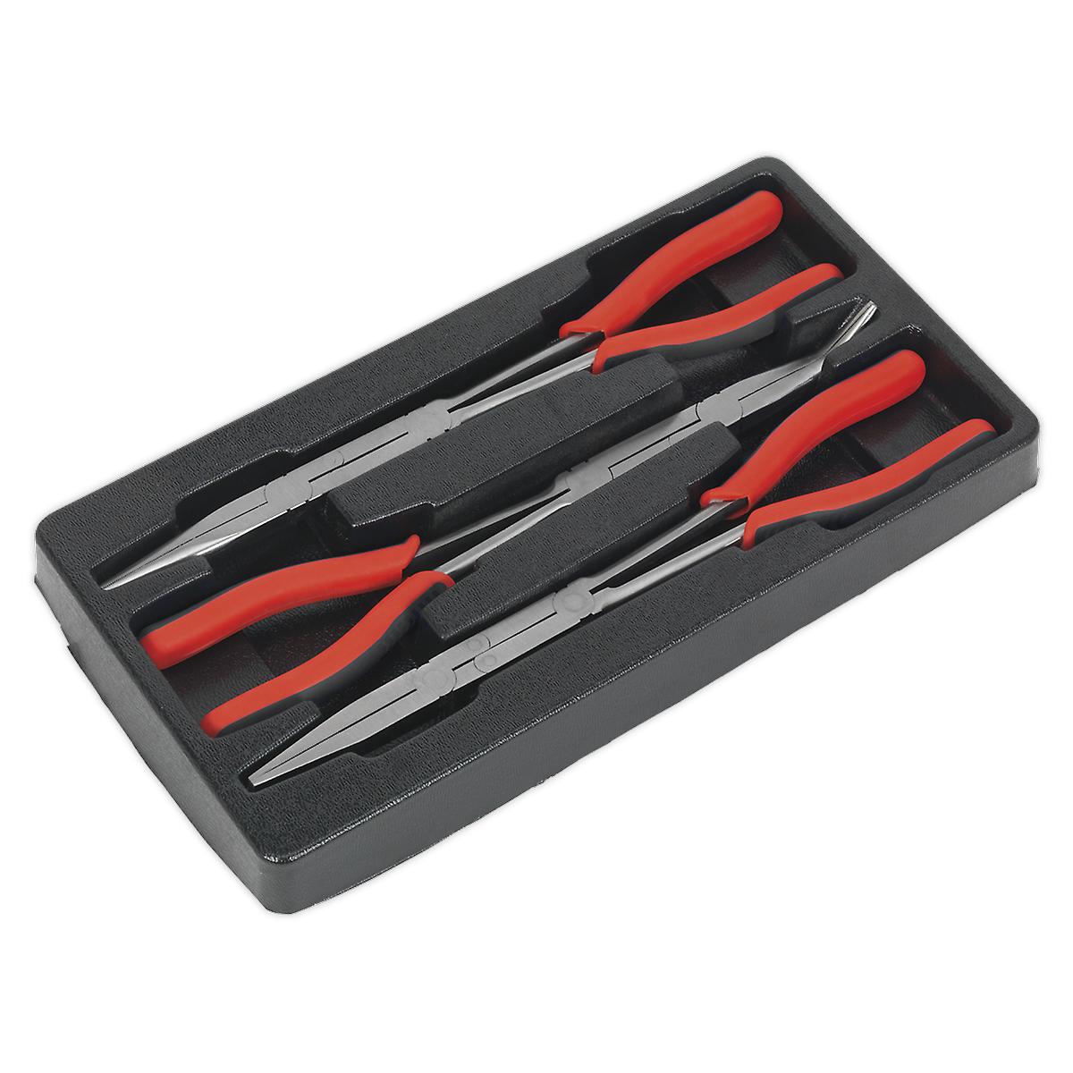 Sealey Ak8580 Double Joint Pliers Set 3Pc Long Reach 335Mm