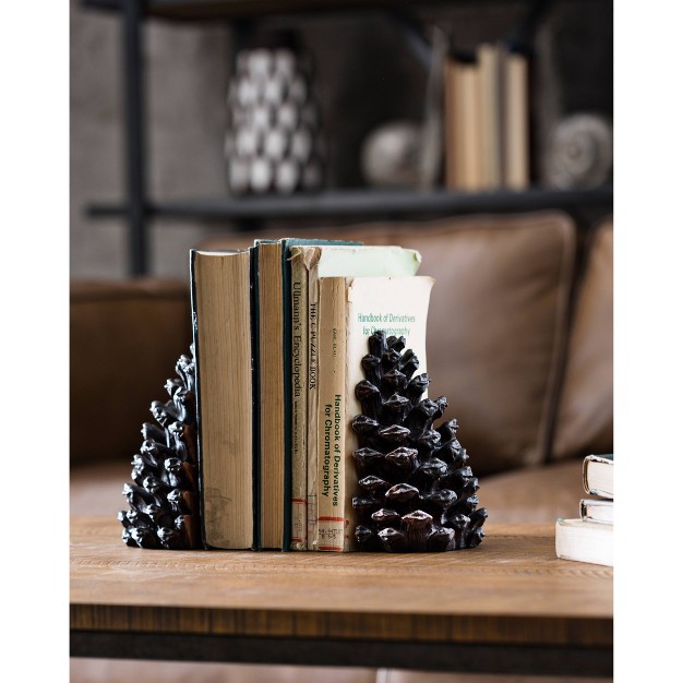 Resin Pinecone Bookends Storied Home