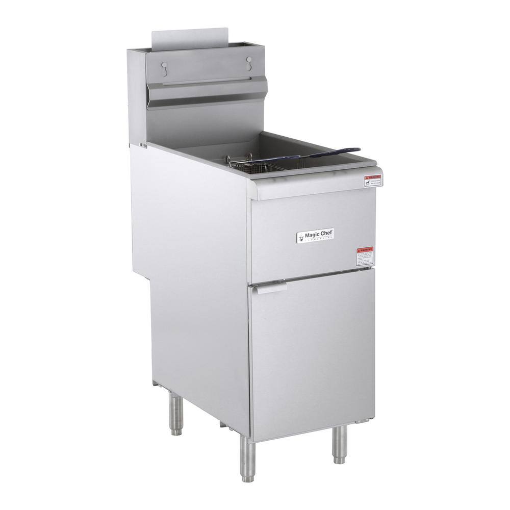 Magic Chef 20 Qt. Stainless Steel Commercial Propane Gas Fryer MCCGF40A-P