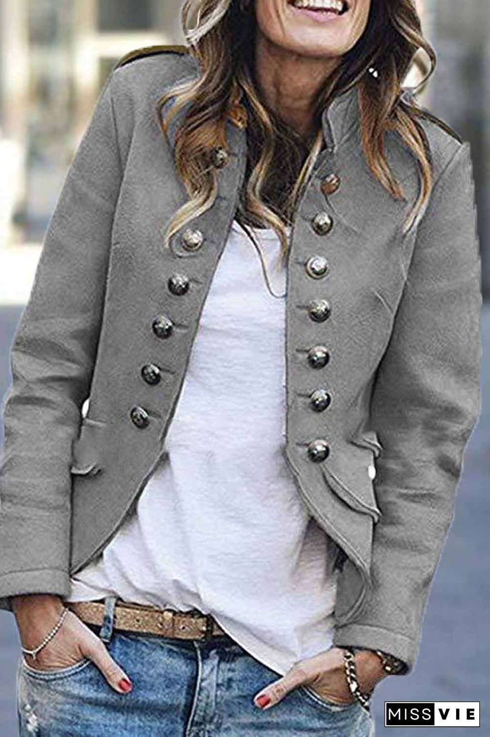 Fashion Classic Button Blazer