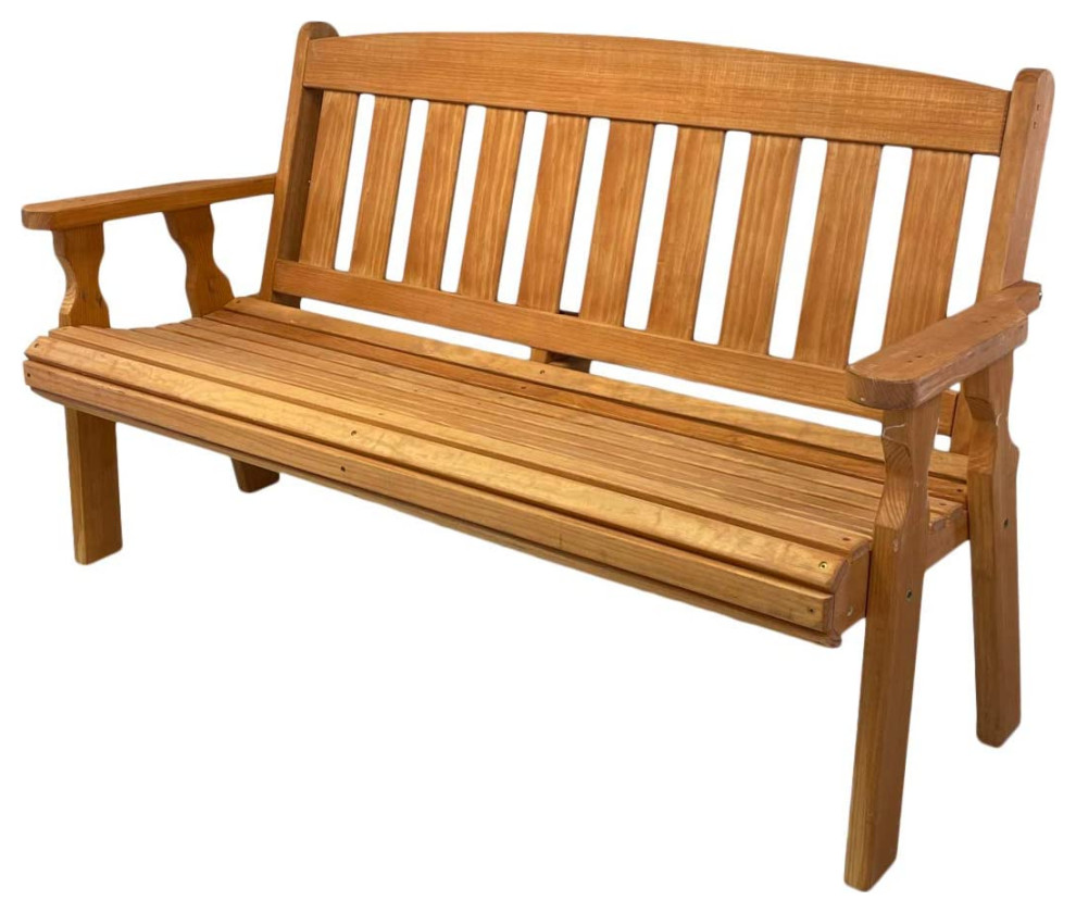 Heavy Duty Mission Pressure Treated Garden Bench   Transitional   Outdoor Benches   by Imtinanz  LLC  Houzz