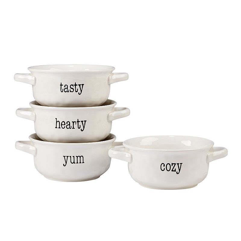 Certified International Just Words 4-piece Soup Crock Set