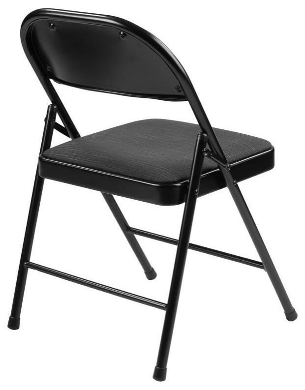 Commercialine 950 Series 29.25 quotFolding Chair in Star Trail Black (Set of 4)   Contemporary   Folding Chairs And Stools   by Homesquare  Houzz