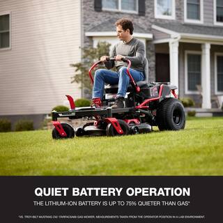 Troy-Bilt XP 42 in. 56-Volt MAX 60 Ah Battery Lithium-Ion Electric Drive Zero Turn Mower Mustang Z42E XP