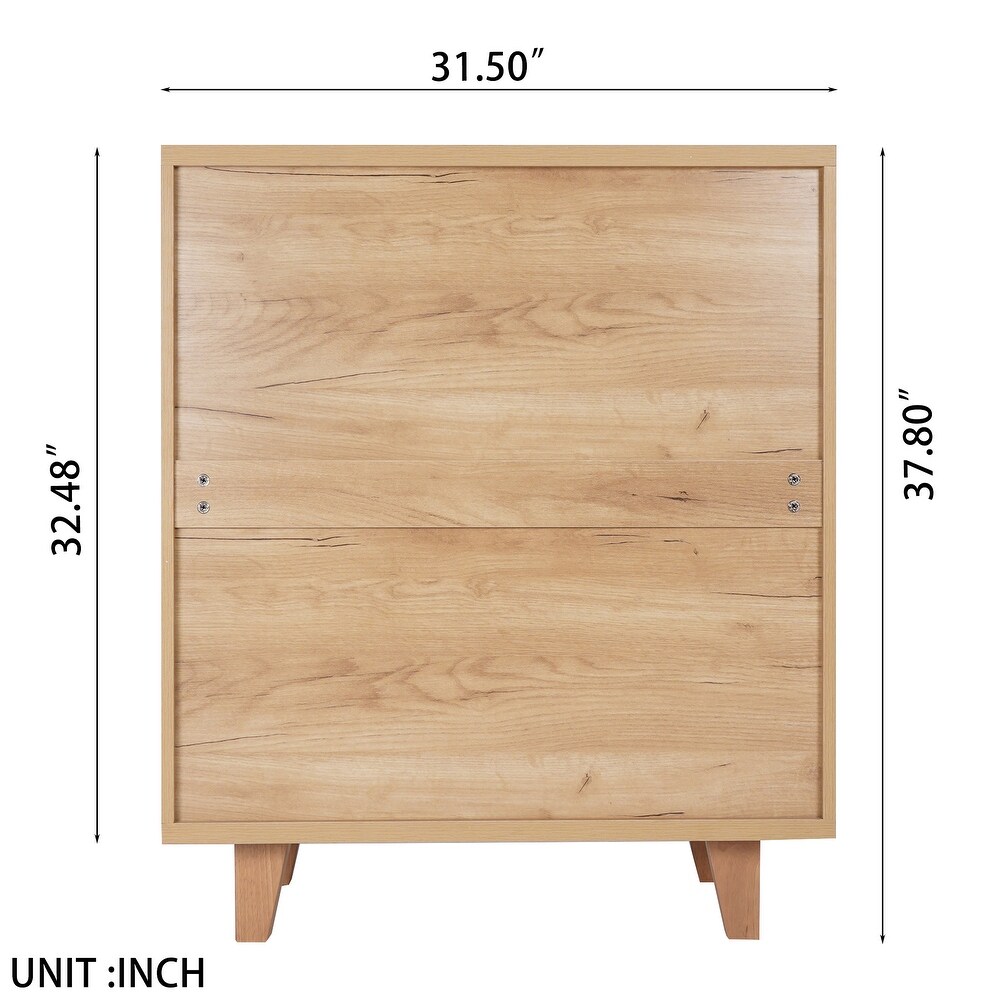 Wood Dresser Chest Accent Cabinet for Living Room Bedroom