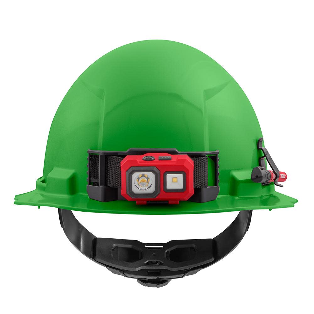 Milwaukee Green Full Brim Hard Hat with 4pt Ratcheting Suspension Type 1 Class E