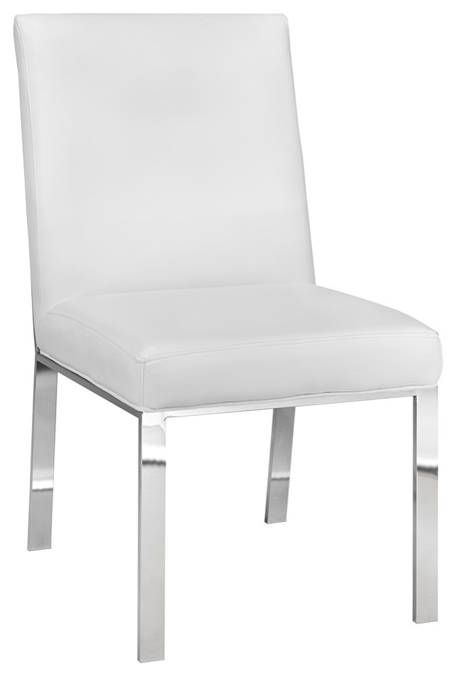 Audrey Modern Premium Faux Leather Dining Chairs  Gray   Contemporary   Dining Chairs   by Home Gear  Houzz