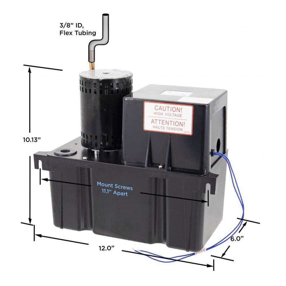 BECKETT Large 115-Volt Condensate Removal Pump with 25 ft. Max Lift CB251UL