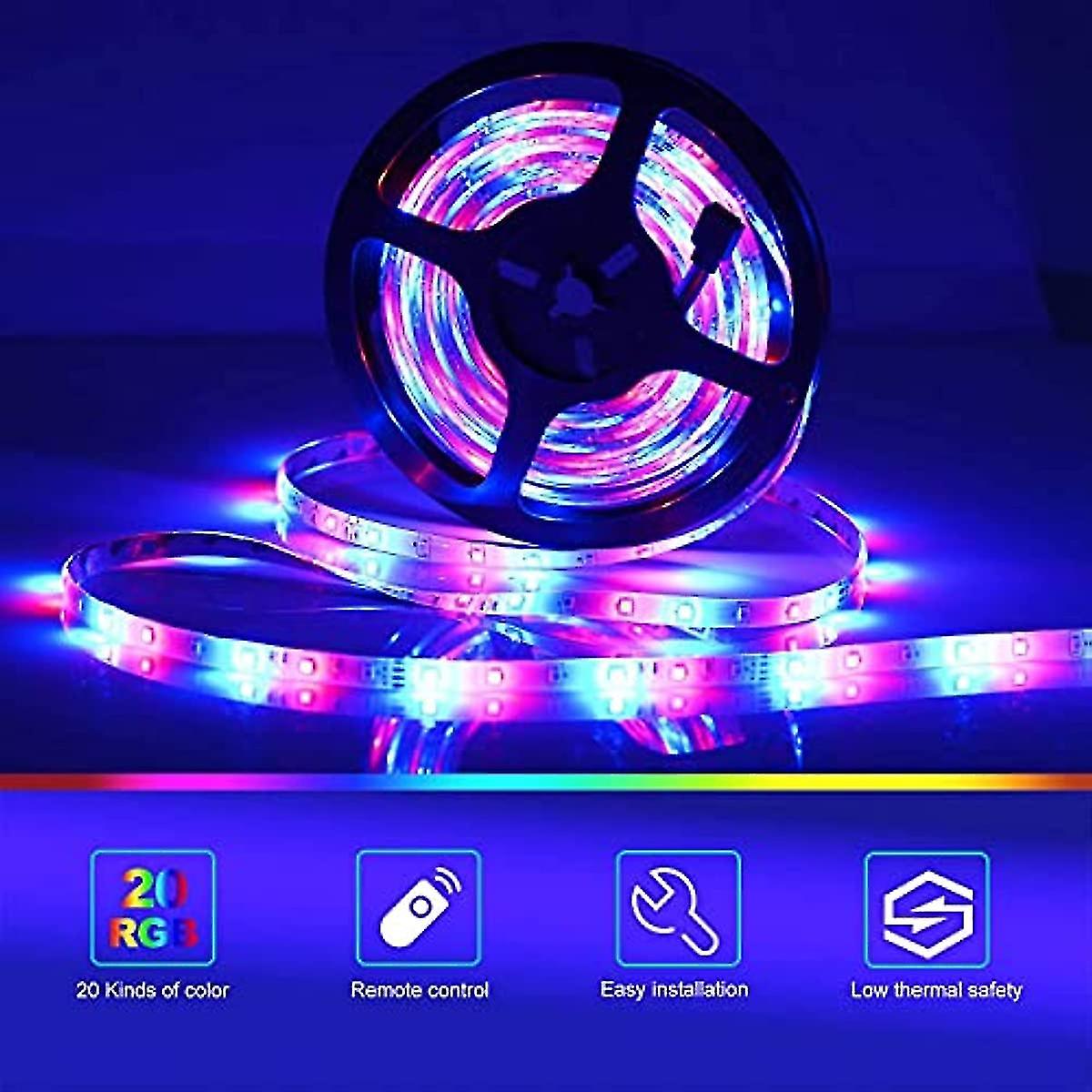 Led Strip Lights  5m 150led With Remote Rgb Light Strip Colour Changing For Bedroom  Diy Color Options Led Tape Lights For Bedroom Ceiling