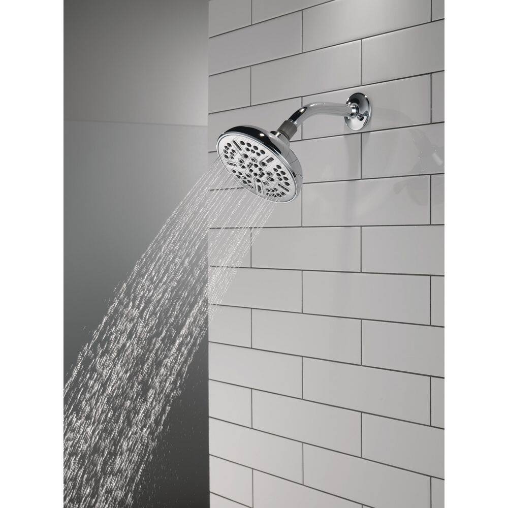 Delta 8-Spray Patterns 1.75 GPM 5.94 in. Wall Mount Fixed Shower Head in Chrome 75898C