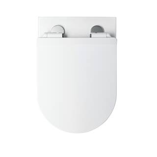 Casta Diva One-Piece Wall Hung Toilet 0.81.6 GPF Dual Flush Elongated Toilet with Soft Closing Toilet Seat in White CD-WT02