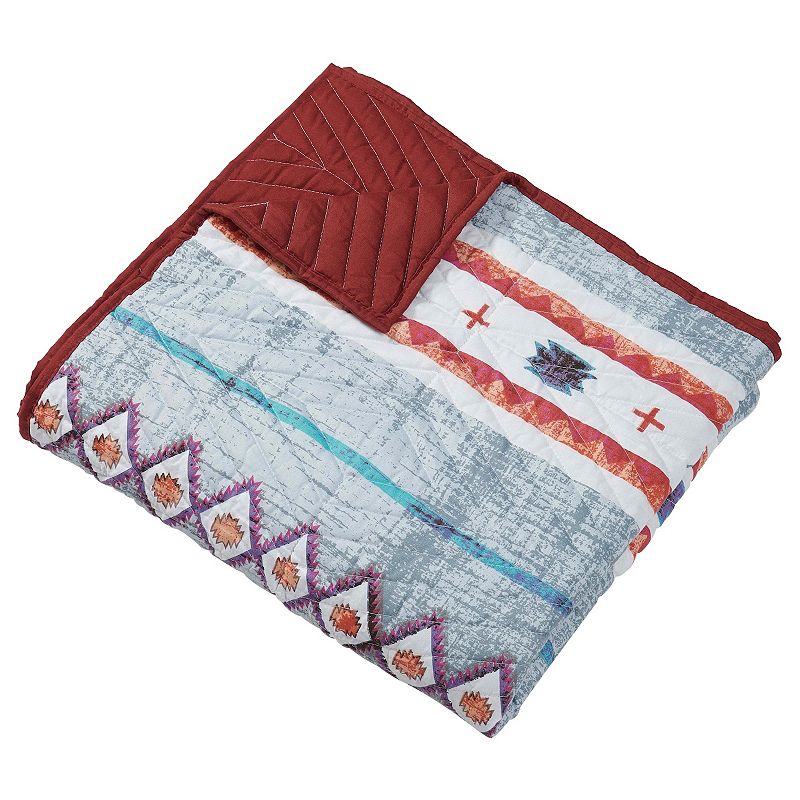 Greenland Home Kiva Western Boho Quilted Throw， 50x60-inch