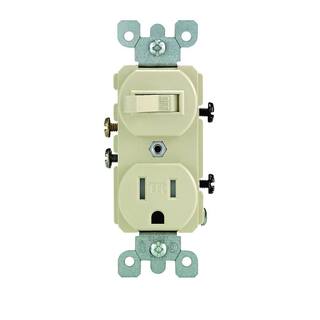 Leviton 15 Amp Tamper-Resistant Combination Switch and Outlet Ivory R51-T5225-0IS