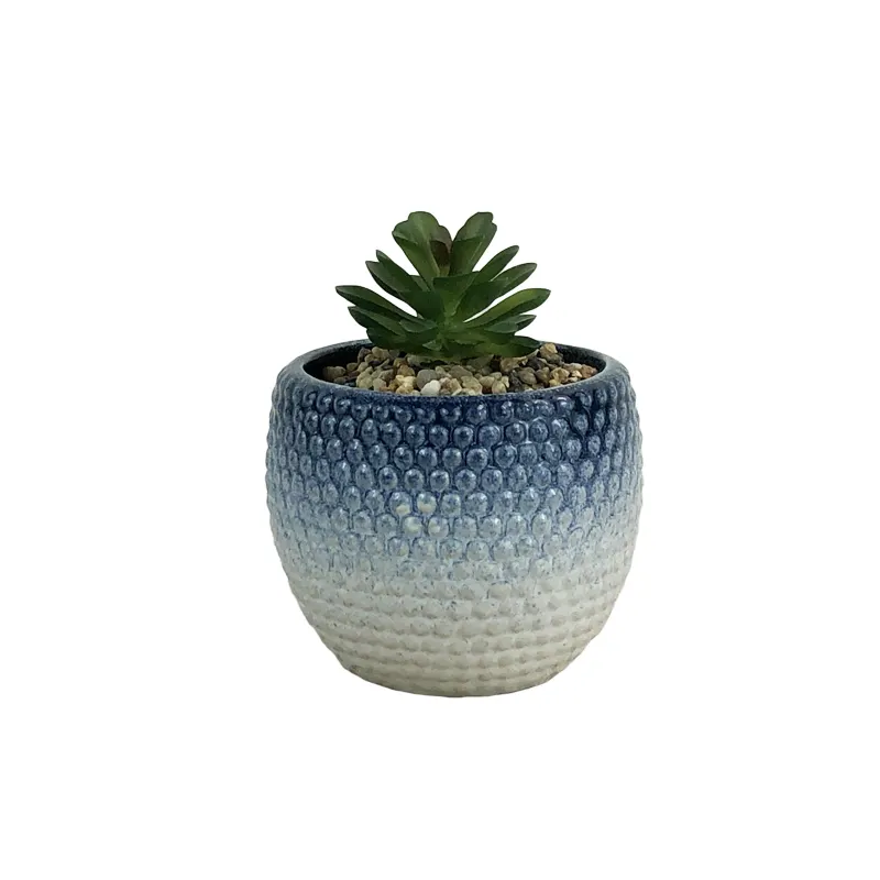 Custom Gardening supplies Artificial Succulent Plants Home Balcony Desktop Decor Ceramic Garden Flower Pots