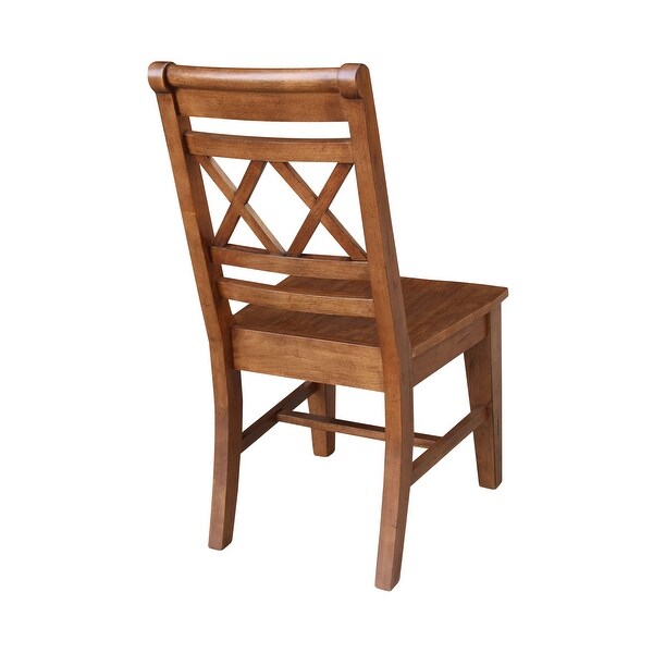 Double X-Back Chair， Set of Two