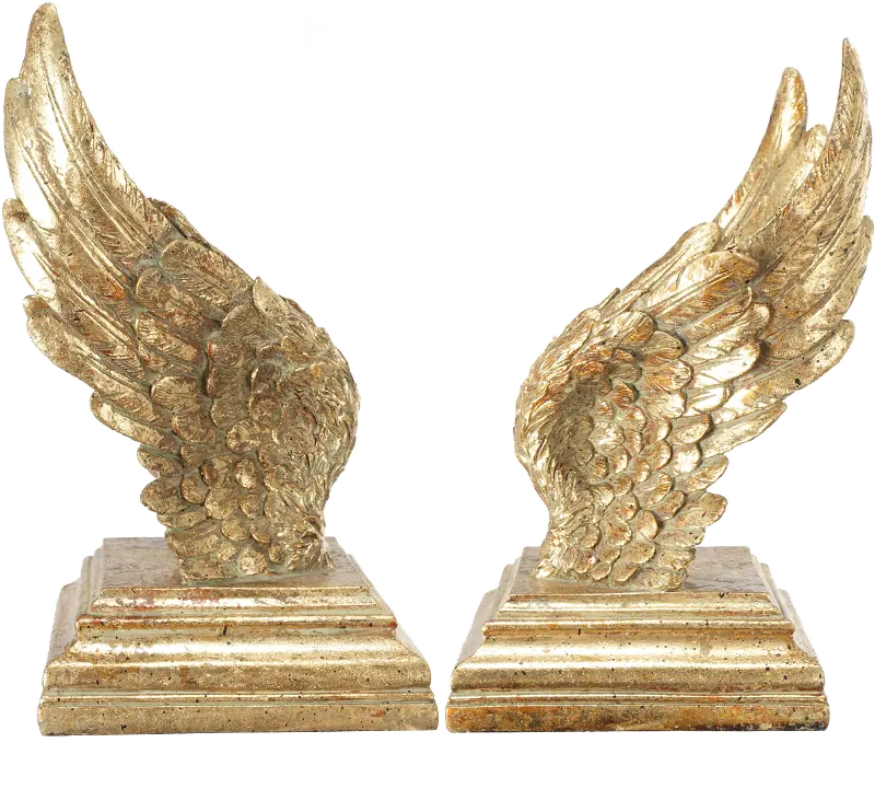 Gold Wing Bookend Pair