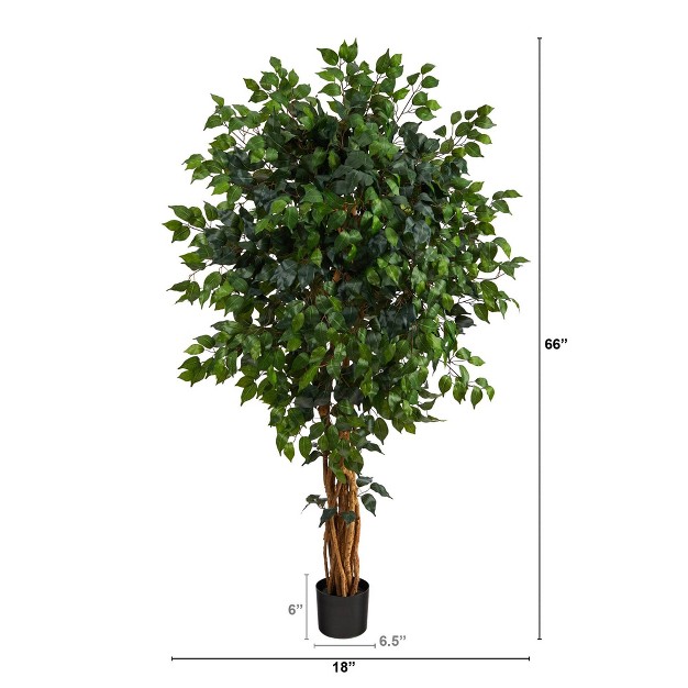 Nearly Natural 5.5-ft Palace Ficus Artificial Tree