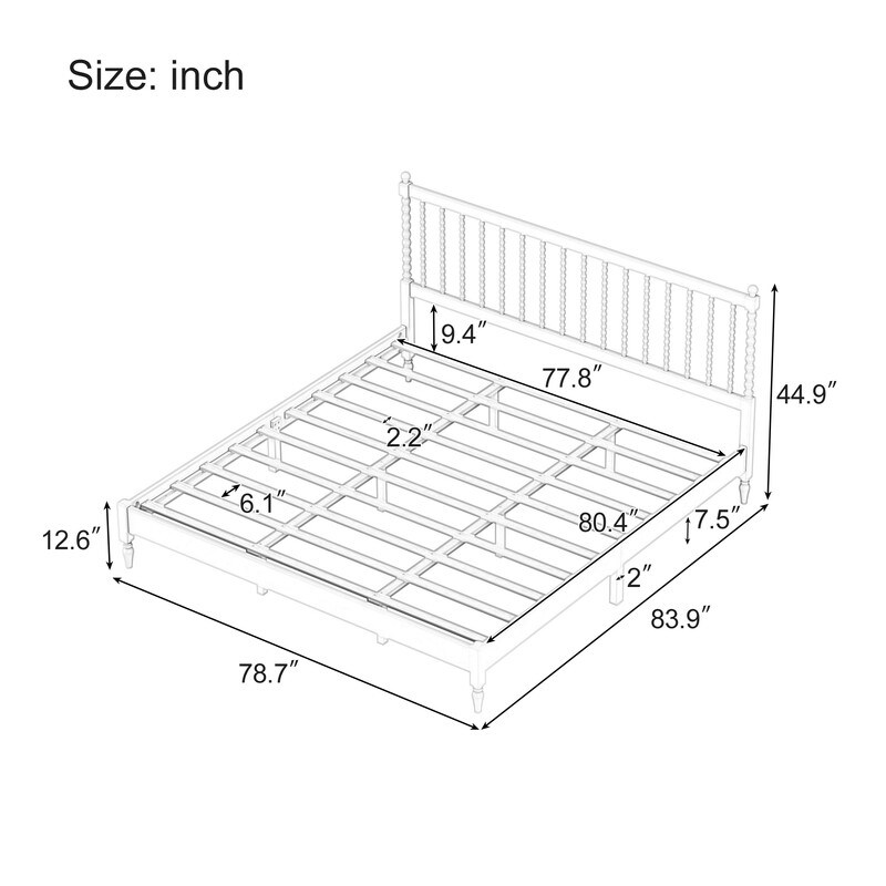 Classic 1/3 Pieces Bedroom Sets  Queen/King Size Wood Platform Bed with Gourd Shaped Headboard and Two 2 Drawer Nightstands