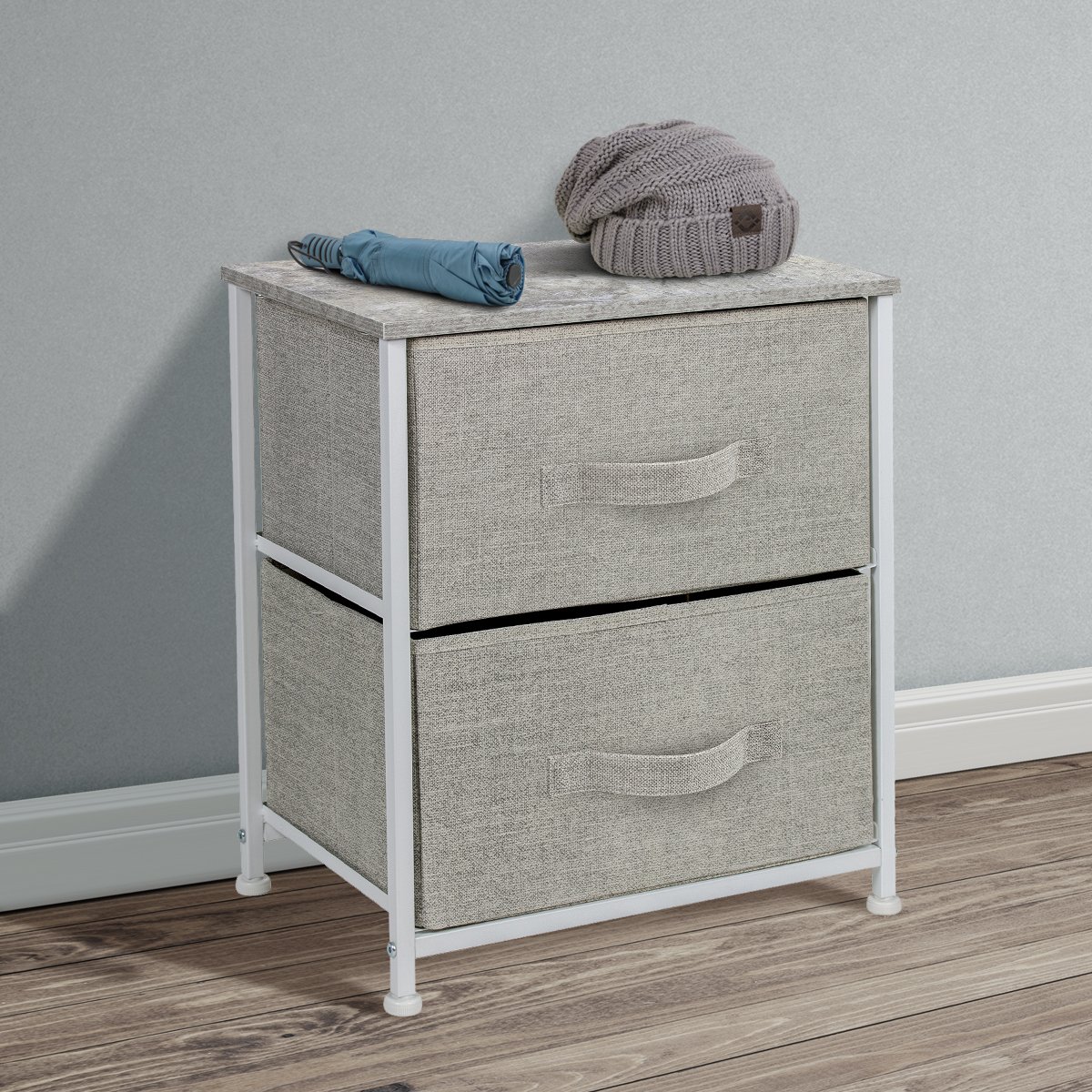 Sorbus Nightstand with 2 Drawers - Bedside Furniture and Accent End Table Chest