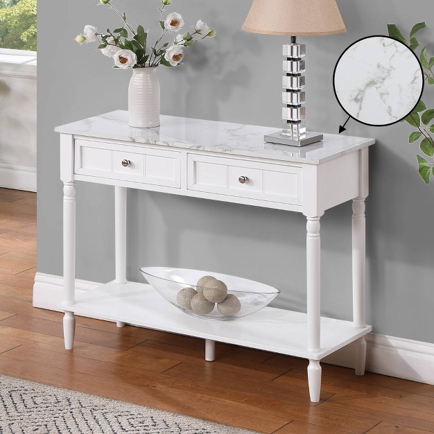 French Country 2 Drawer Hall Table With Shelf Breighton Home