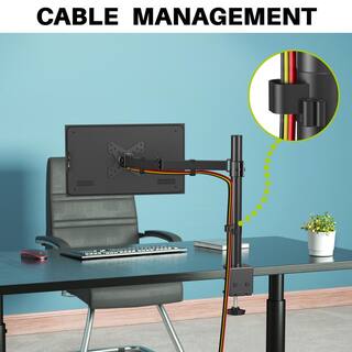 USX MOUNT 13 in. - 27 in. Single TiltSwivelArticulating Monitor Arm Desk Mount HAS403