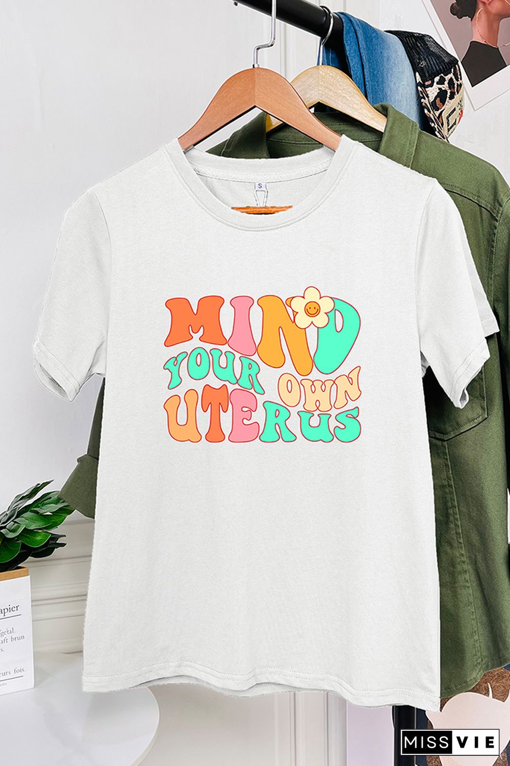 Mind your own Uterus Graphic Tee Wholesale