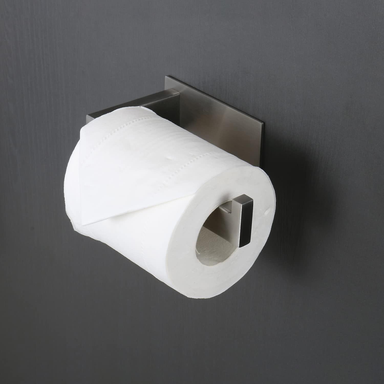 Toilet Paper Holder， Self Adhesive Tissue Holder Stainless Steel Rustproof Paper Roll Holder， No Drilling Easy To Install， Toilet Paper Rack Suitable