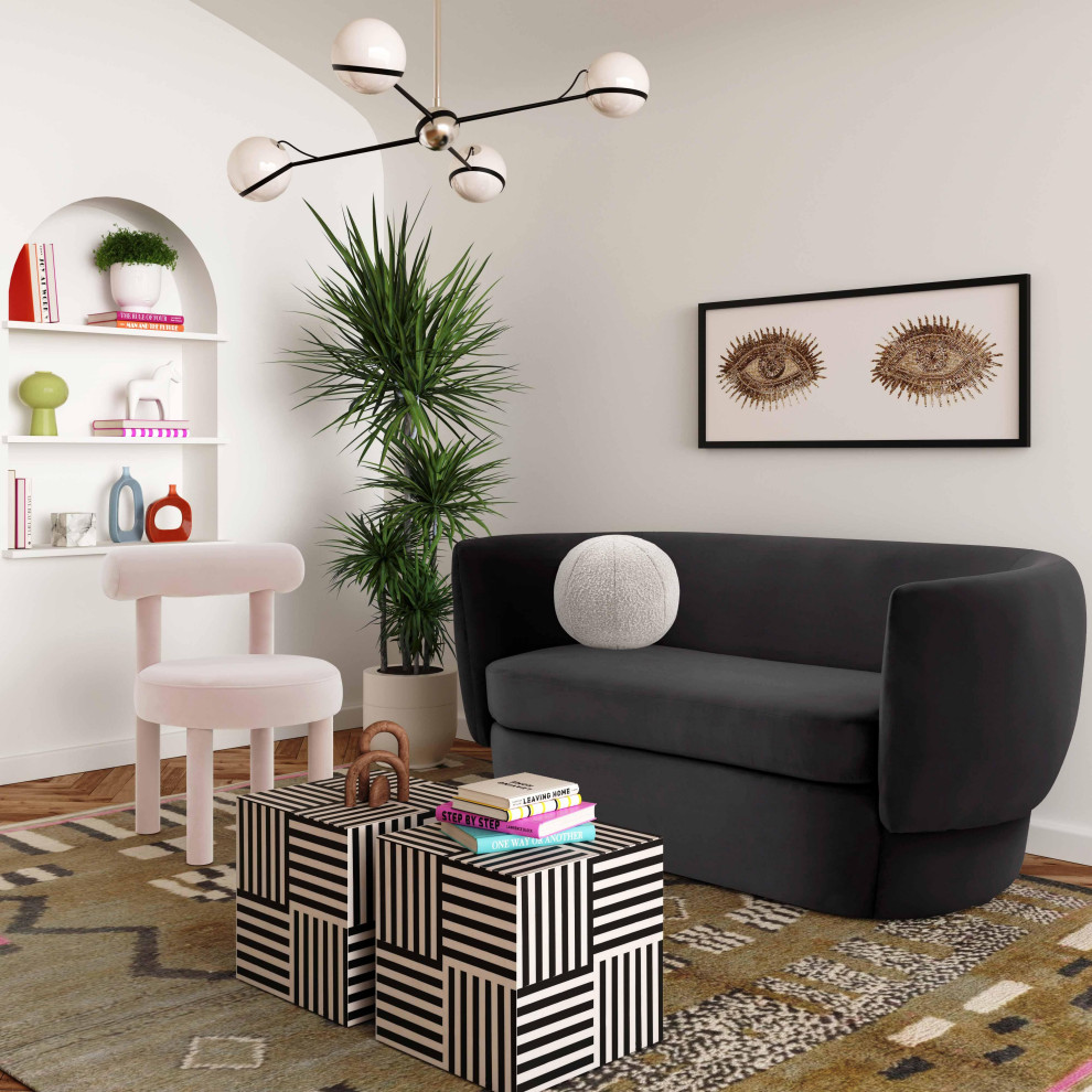 Isabella Velvet Loveseat   Contemporary   Loveseats   by TOV Furniture  Houzz