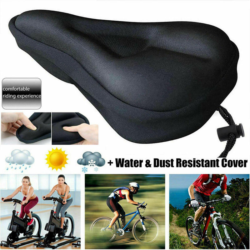 3D Soft Thickened Bicycle Seat Breathable Bicycle Saddle Seat Cover Comfortable Foam Seat Mountain Bike Cycling Pad Cushion Cove