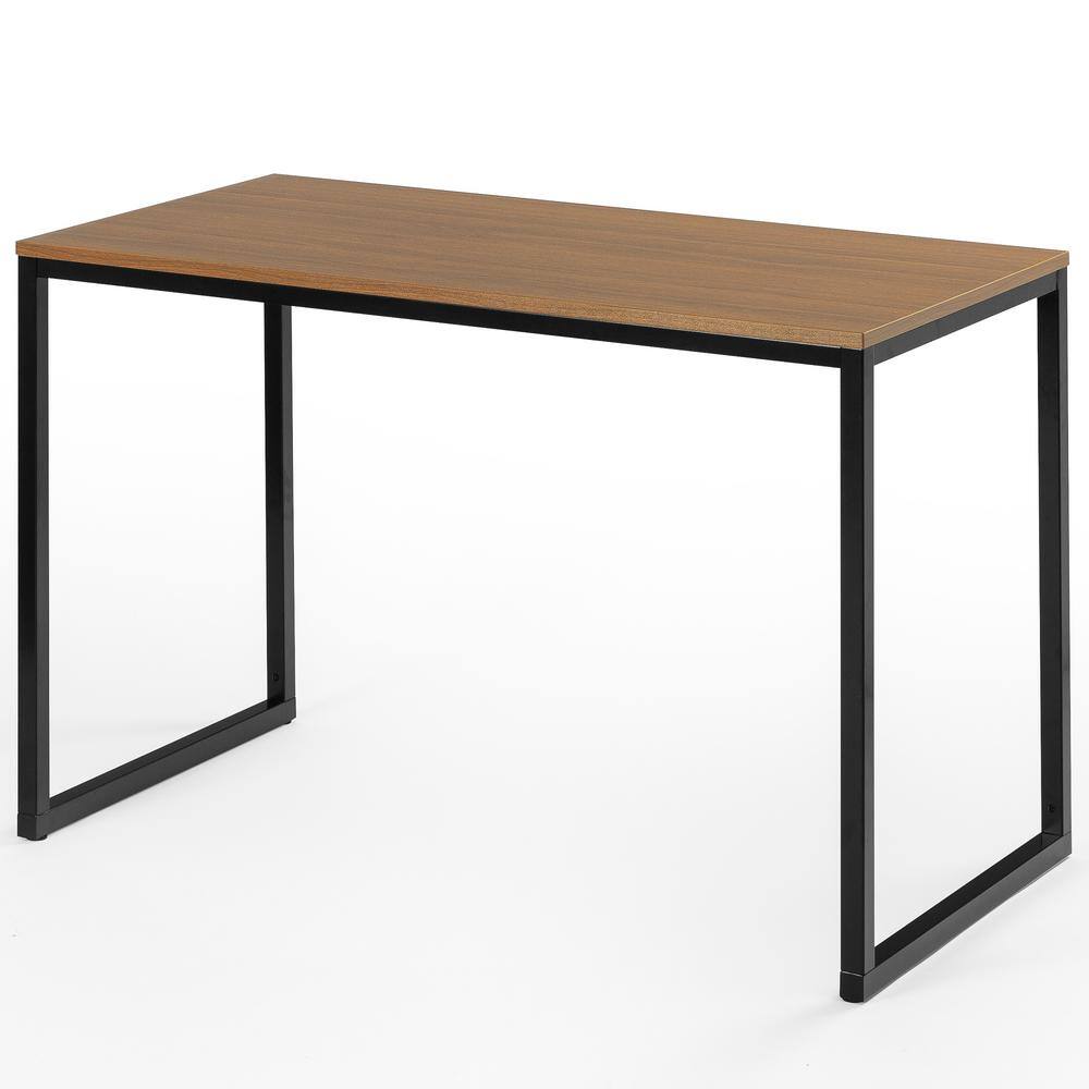 Zinus 24 in. Rectangular Brown Writing Desk with Open Storage HD-DS-4724