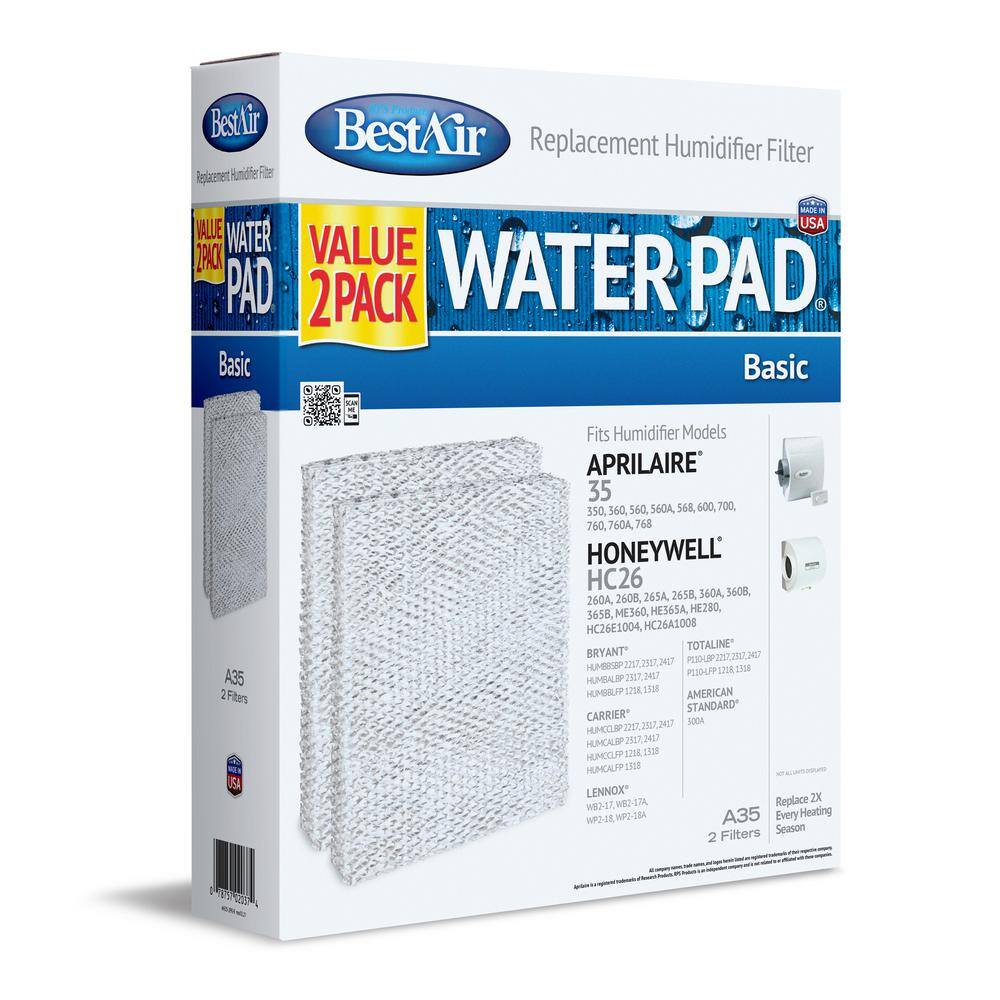 BestAir Extended Life Water Pad (2-Pack) A35-2PK-PDQ-3