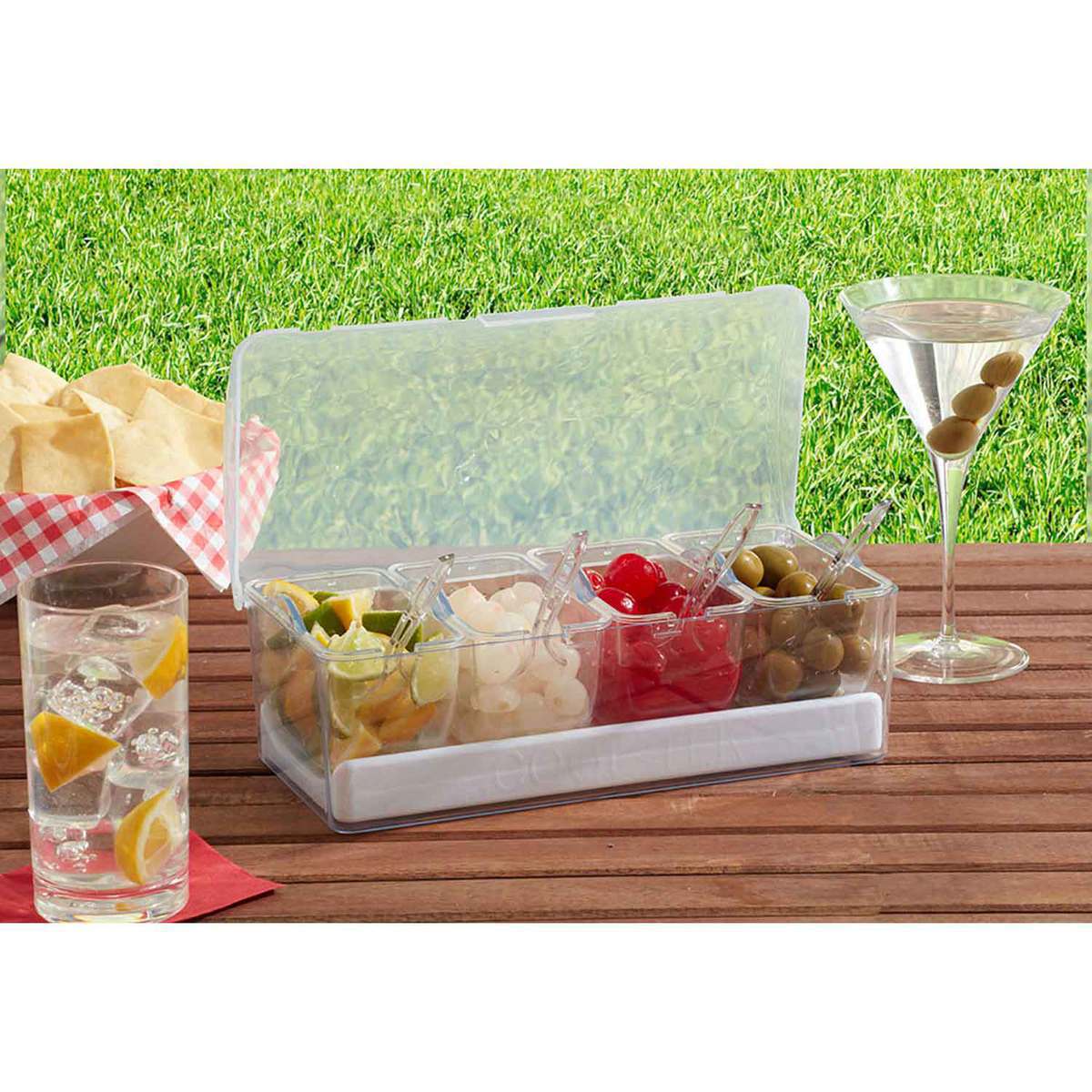 Mr BarBQ Cool Tek Condiment Caddy  Clear