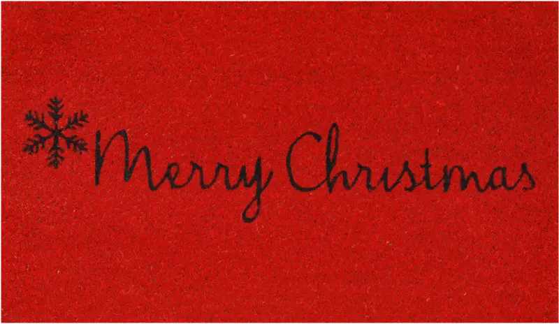 Red Merry Christmas Doormat