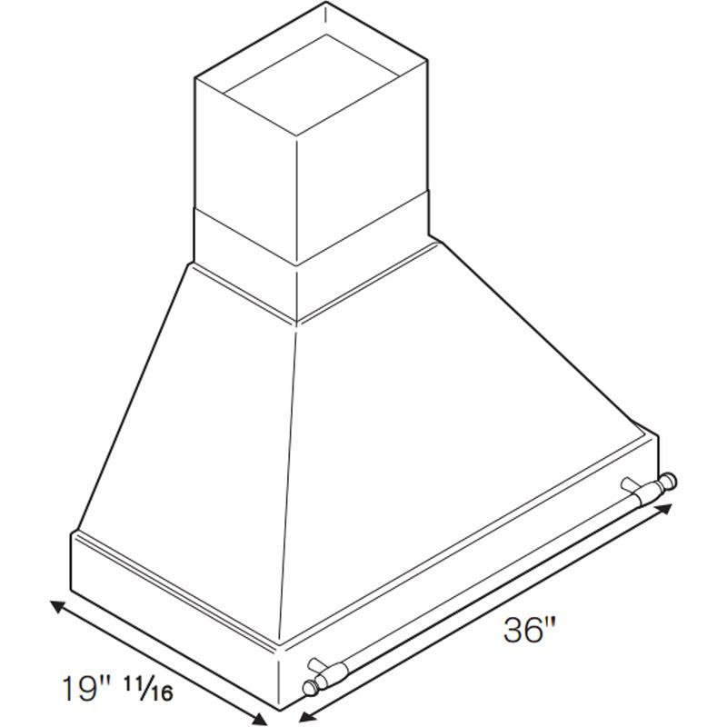 Bertazzoni 36-inch Heritage Wall Mount Range Hood K36HERX/14