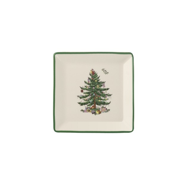 Spode Christmas Tree Square 5 Inch Tidbit Plates Set Of 4 5 Inch