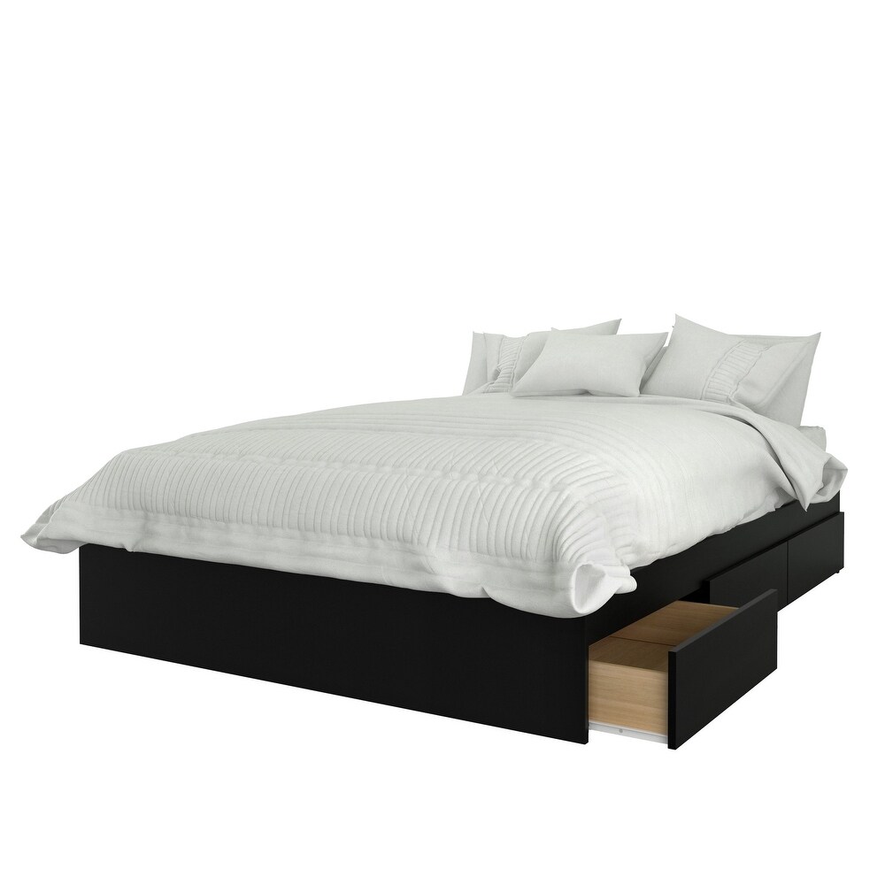 Nexera Storage Bed with Headboard  Black