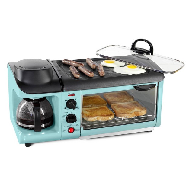 Nostalgia Electrics Retro 3 in 1family Size Griddle Aqua