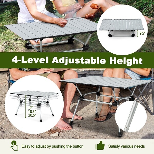 Folding HeavyDuty Aluminum Camping Table with Carrying Bag