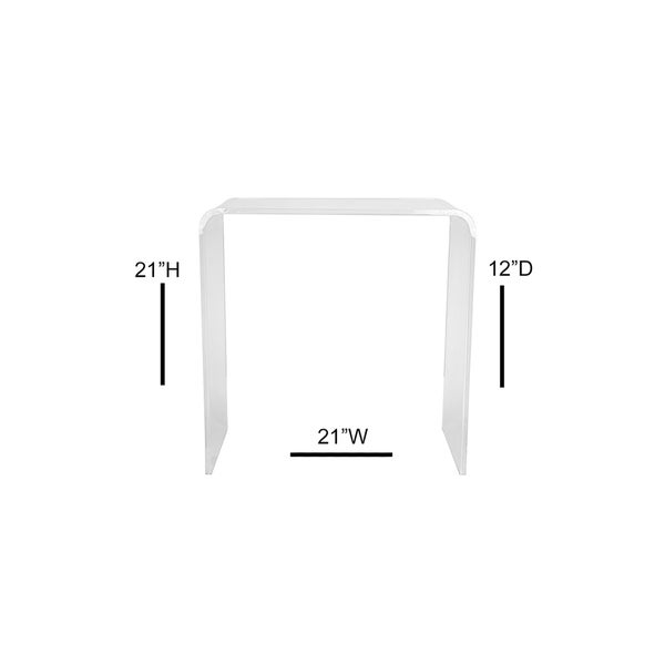 DesignStyles Acrylic Clear End Table