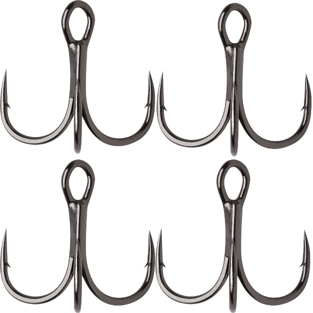 Vmc Hybrid Treble Short Fishing Hook 4 pack Black Nickel