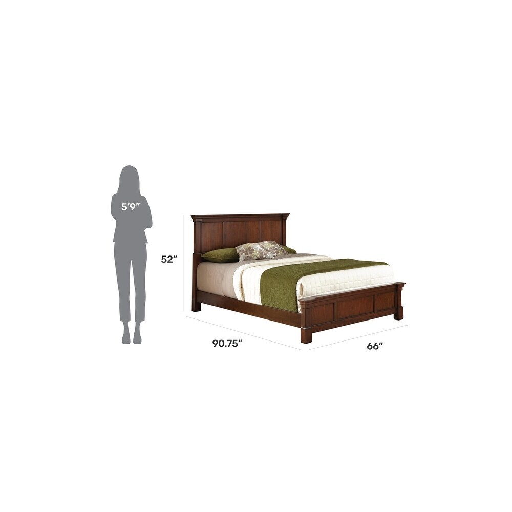 The Aspen Collection Rustic Cherry Queen Bed by Homestyles