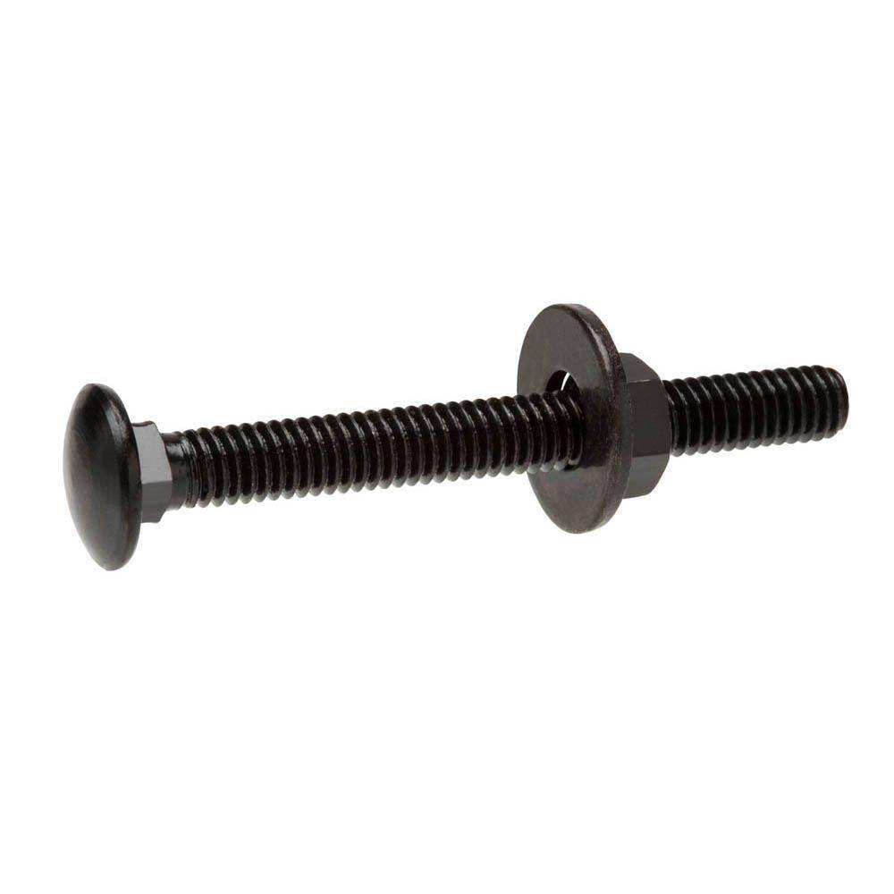 Everbilt 516 in. x 3 in. Black Carriage Bolt (3 per Pack) 18095